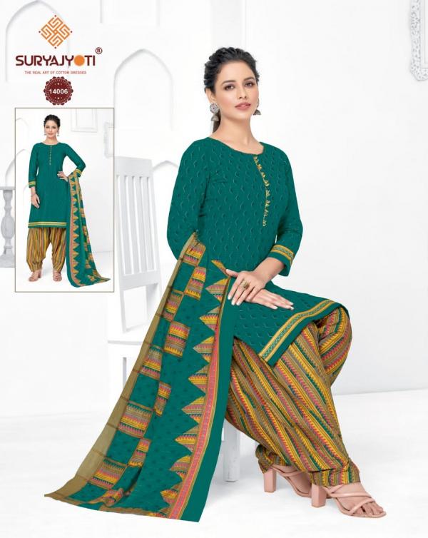 Suryajyoti Sui Dhaga Vol-14 Cotton Designer Patiyala Readymade Suit